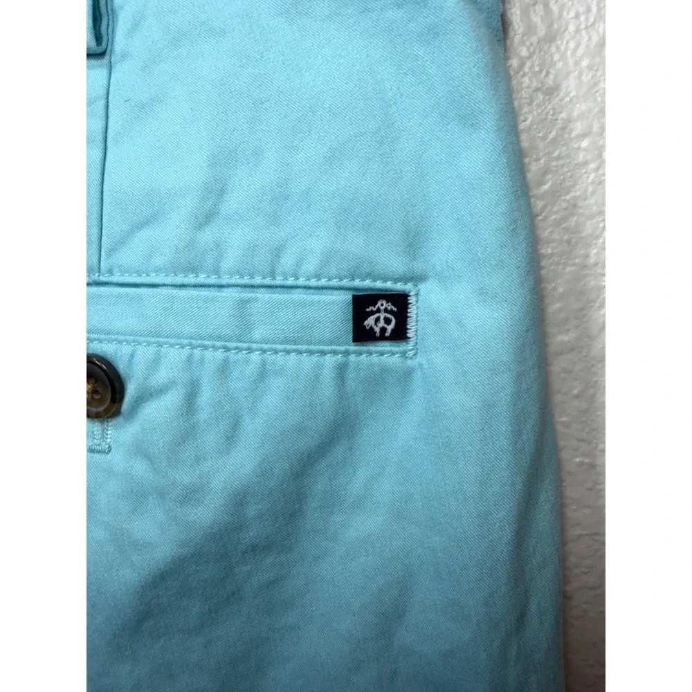 Brooks Brothers 346 Mens Light Blue Cotton Chino Shorts Size 36 Flat Front